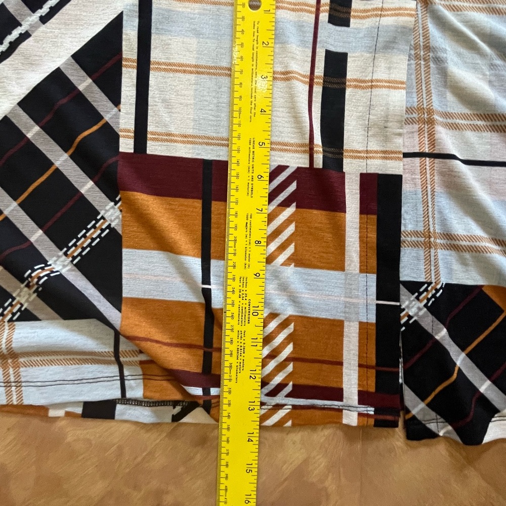 Attitudes by Renee Black, White and Khaki Collared A-Line Dress | Size M - Picture 8 of 9